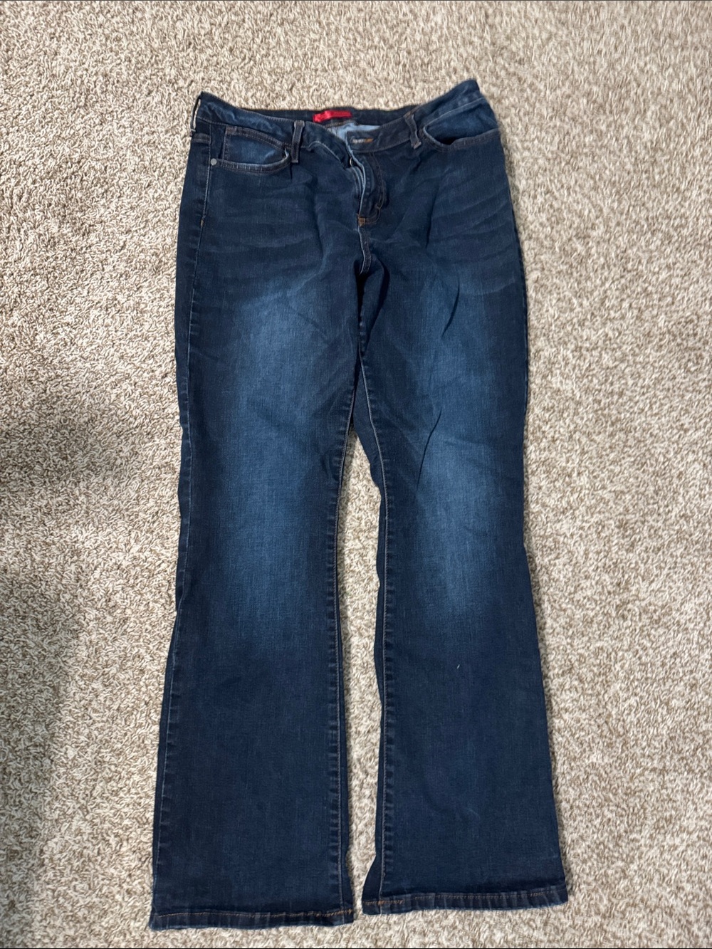 Women's Dark Blue Stretch Bootcut Jeans